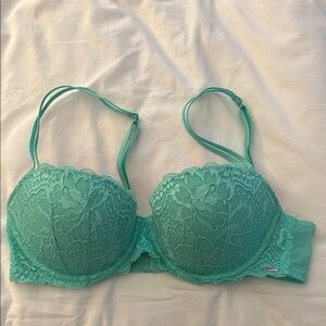Victoria's Secret PINK Lace Push Up Bra in Aqua